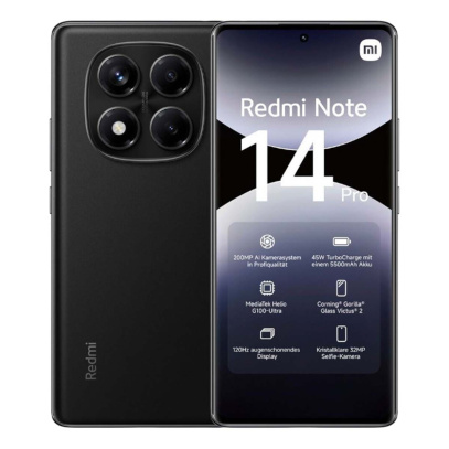 Xiaomi Redmi Note 14 Pro 8/256Gb Midnight Black, чёрный