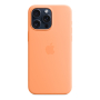 Чехол Silicone Case для Apple iPhone 15 Pro Max с MagSafe Orange Sorbet, оранжевый
