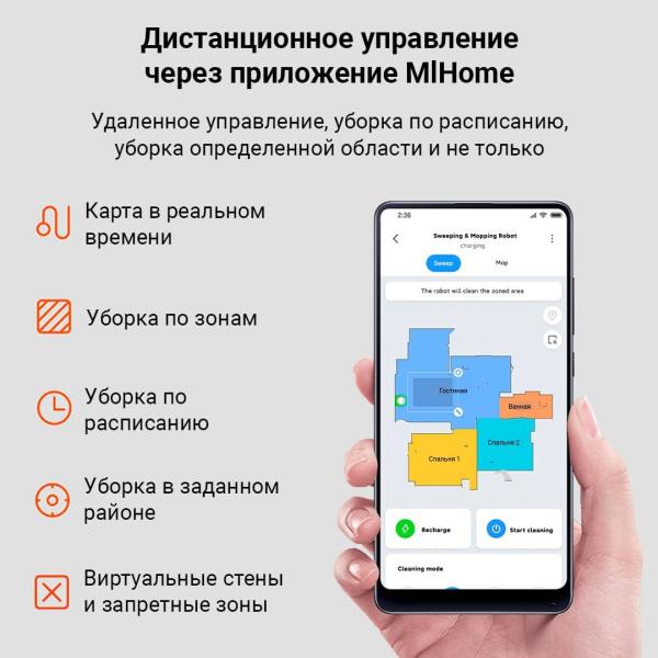 Робот-пылесос Xiaomi Mijia LDS 2 Pro (MJSTS) Чёрный