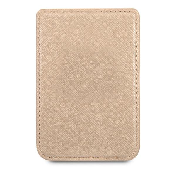 Магнитный бумажник Guess Wallet Cardslot MagSafe Saffiano Script logo (GUWMSSASLGO) Золотой