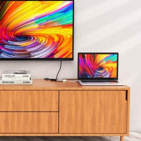 Хаб hoco. Easy use USB-C на USB3.0 + HDMI + PD (HB14) Серый