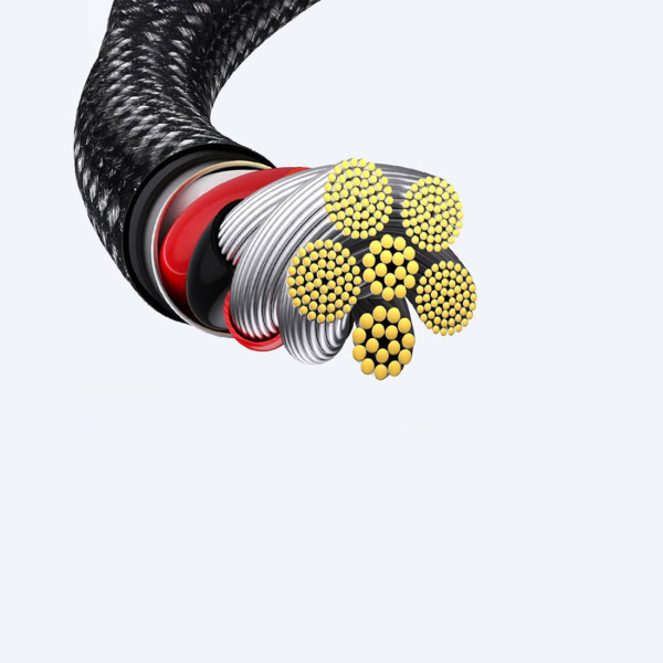 Кабель Baseus Tungsten Gold Fast Charging Data USB - Type-C, 100W, 1 м (CAWJ000001) Черный