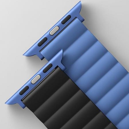 Ремешок для Apple Watch 41/40/38 mm UNIQ Revix Reversible Magnetic (41MM-REVBLUBLK) Синий/Чёрный