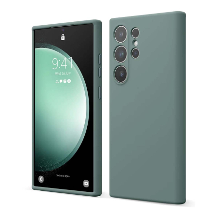 Чехол Silicone Cover для Samsung Galaxy S24 Ultra Тёмно-зелёный