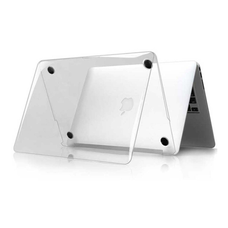 Чехол для MacBook 14 Pro WiWU Ultra thin hard shell case transparent black, white frosted