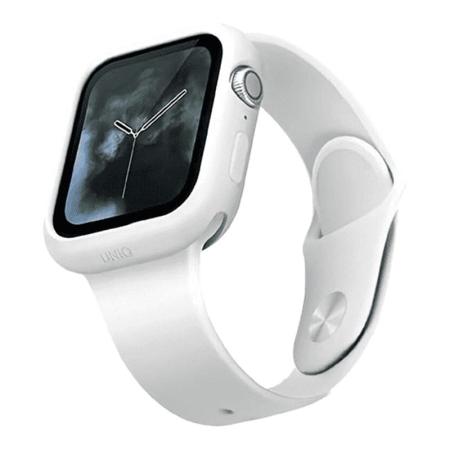 Силиконовый чехол для Apple Watch 44 мм UNIQ Lino (44MM-LINOWHT) Белый