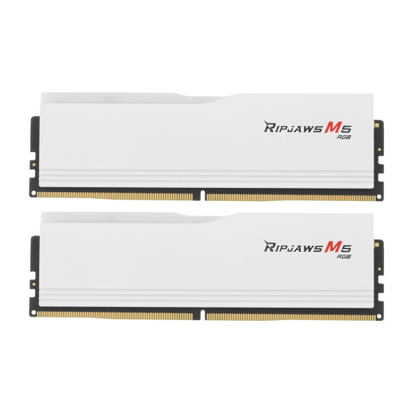 Оперативная память G.SKILL Ripjaws M5 RGB (F5 6000J3238G32GX2 RM5RW) DDR5 64GB 6000MHz CL32 UDIMM 2x32GB RGB White