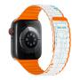 Ремешок для iWatch на 42/44/45/49 мм WiWU Smart Magnetic Silicone (Wi-WB010) White+orange