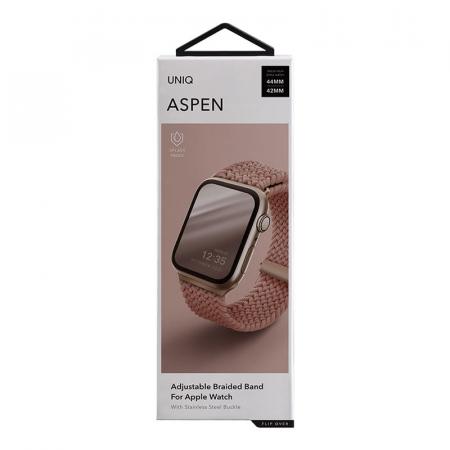 Ремешок для Apple Watch 42/44/45 mm UNIQ ASPEN Strap Braided (44MM-ASPPNK) Розовый