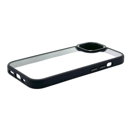 Чехол Perfect Case для Apple iPhone 15 Pro Прозрачный Черный