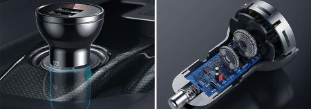 Автомобильное ЗУ 2xUSB Baseus Digital Display VCBXA-S (CCBX-0S) Серый