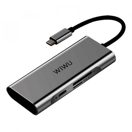 Переходник WiWU для MacBook Apollo (A631ST) Space Gray, серый космос