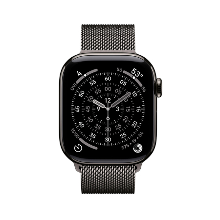 Apple Watch Series 11, 42 мм корпус из титана цвета «Slate», ремешок Milanese Loop цвета «Slate»