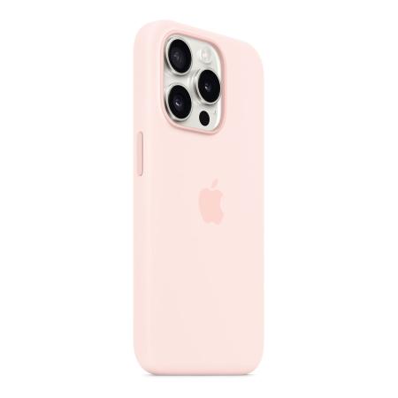 Чехол Silicone Case для Apple iPhone 15 Pro с MagSafe (original) Light Pink, светло-розовый