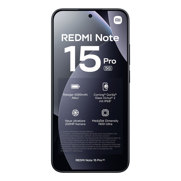 Xiaomi Redmi Note 15 Pro 5G 12/512Gb Black, чёрный