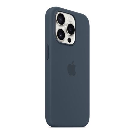 Чехол Silicone Case для Apple iPhone 15 Pro с MagSafe (original) Storm Blue, синий