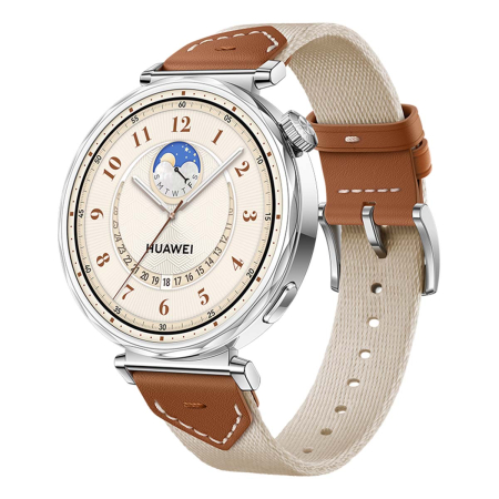 Часы HUAWEI Watch GT 5 Silver, 41 мм, цвет корпуса серебряный, цвет ремешка бежевый