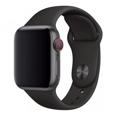 Ремешок для Apple Watch 42/44 mm Silicone Band Чёрный