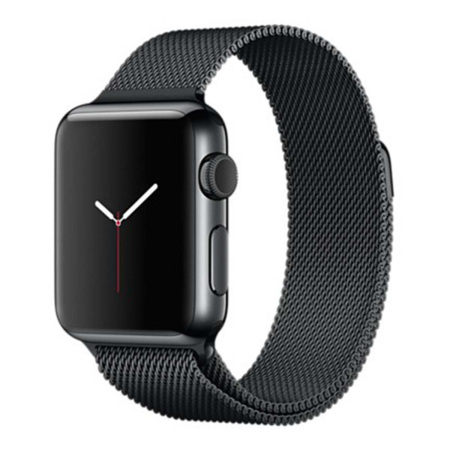 Ремешок для Apple Watch 38/40 mm Gurdini Milanese Loop Space Black, чёрный космос