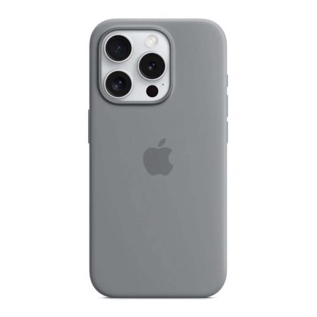 Чехол Silicone Case для Apple iPhone 15 Pro с MagSafe Clay, серый