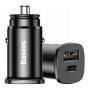 Автомобильное зарядное устройство Baseus Square Metal PPS Car Charger A+C 30W BS-C15C (CCALL-AS01) Черный