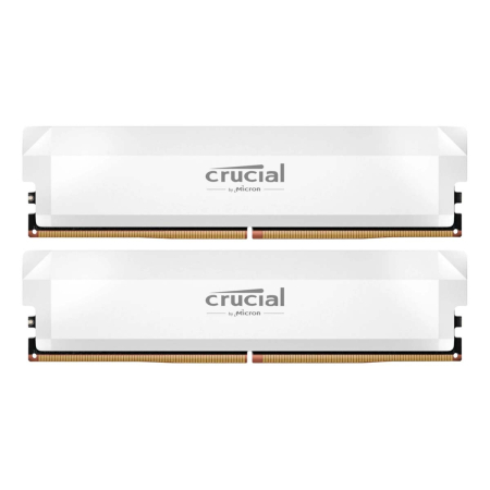 Оперативная память Crucial Pro Gaming by Micron (CP2K32G64C40U5W) DDR5 64GB 6400MHz CL40 UDIMM 2x32GB White