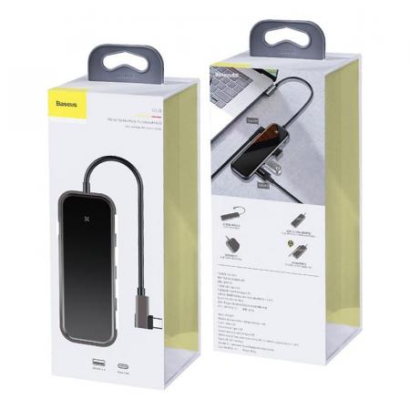 Переходник Baseus для MacBook HUB Multifunctional (Type-C to 4xUSB3.0+PD) (CAHUB-EZ0G) Deep Grey, тёмно-серый