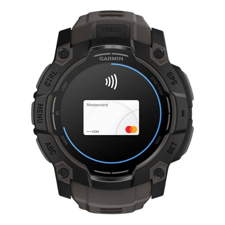 Часы Garmin INSTINCT 3 AMOLED 50мм Black, черный с угольно-черным ремешком